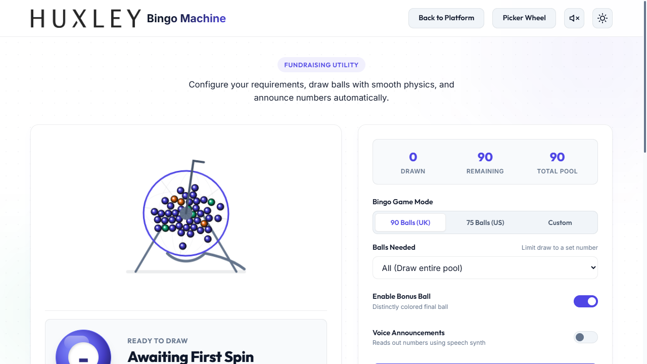 Bingo Machine Screenshot
