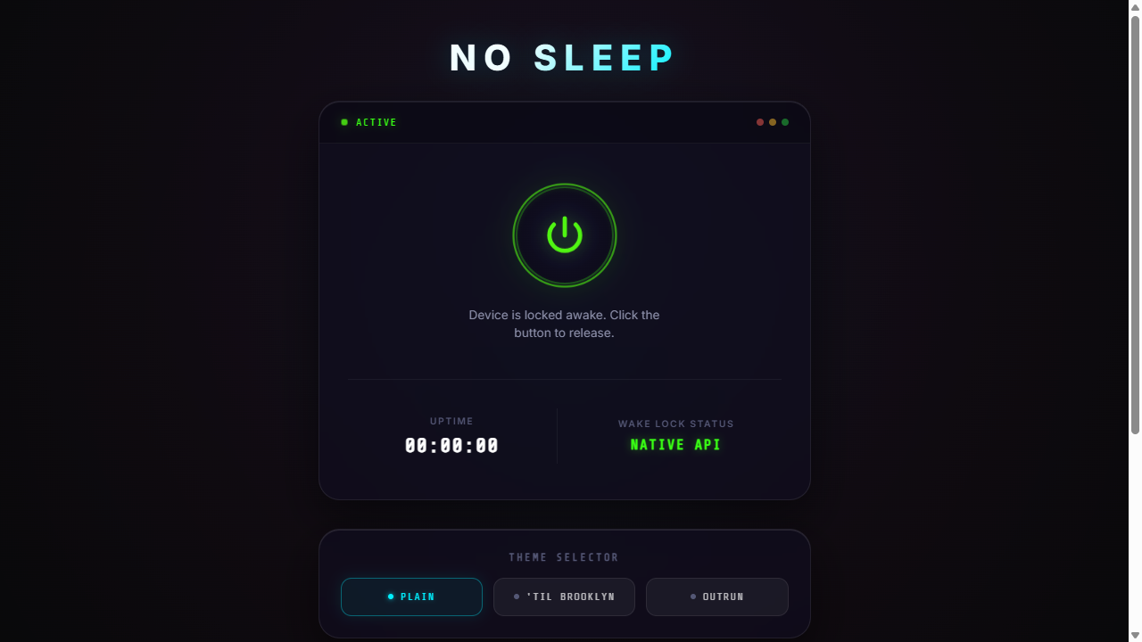 No Sleep Screenshot